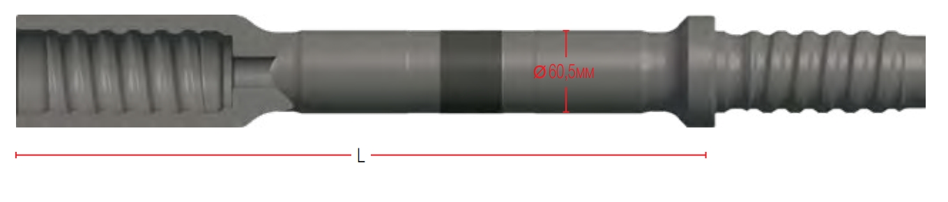 Штанга буровая универсальная 82 мм размер резьбы CT60 HMRR90-6136MF Анализаторы размеров частиц