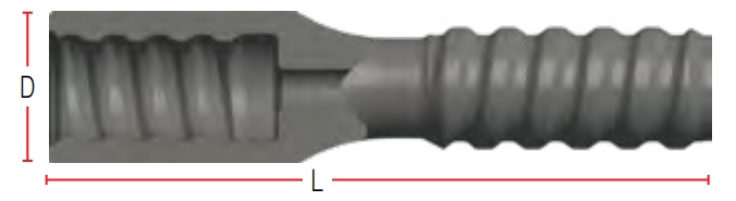 Адаптер для коронок диаметр 45мм длина 187мм резьба R32 внутренняя / R25 наружная HMС00-3225 Клеи и герметики